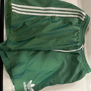 Mens Adidas Green Medium Swim Trunks